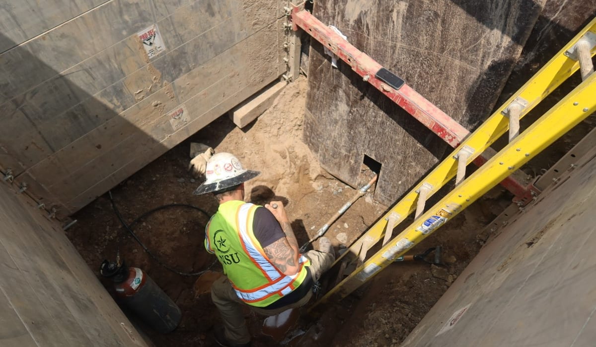 Lead service line replacement pipe work